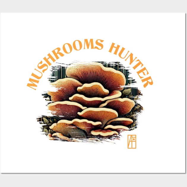 MUSHROOMS - Mushrooms Hunter - Chicken of the Woods Mushrooms - Chicken of the Woods Forager Wall Art by ArtProjectShop